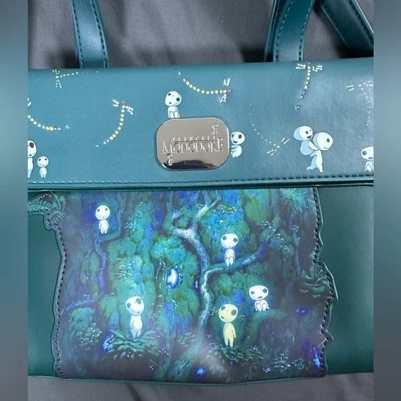 Loungefly Studio Ghibli Princess Mononoke Kodama Forest Crossbody O0054 - Picture 2 of 6